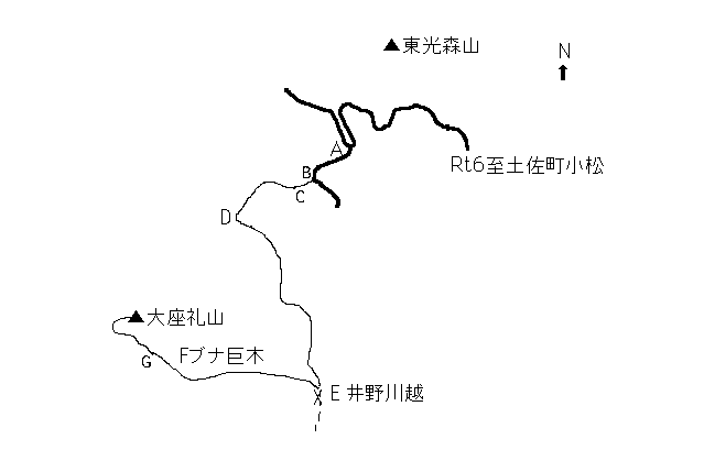 大座礼山　マップ